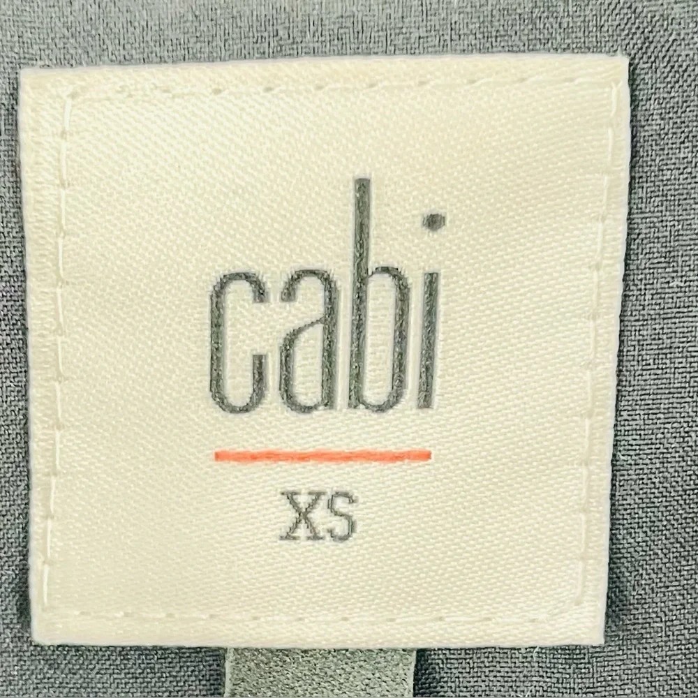 Cabi Carriage Navy Dot Stripe Detail Button Up Pockets Knit 3/4 Sleeve Jacket